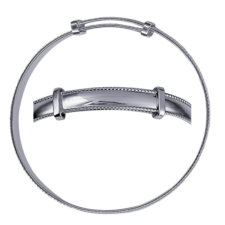 Childs Rope Edge Plain Expanding Bangle - Markbridge Jewellers