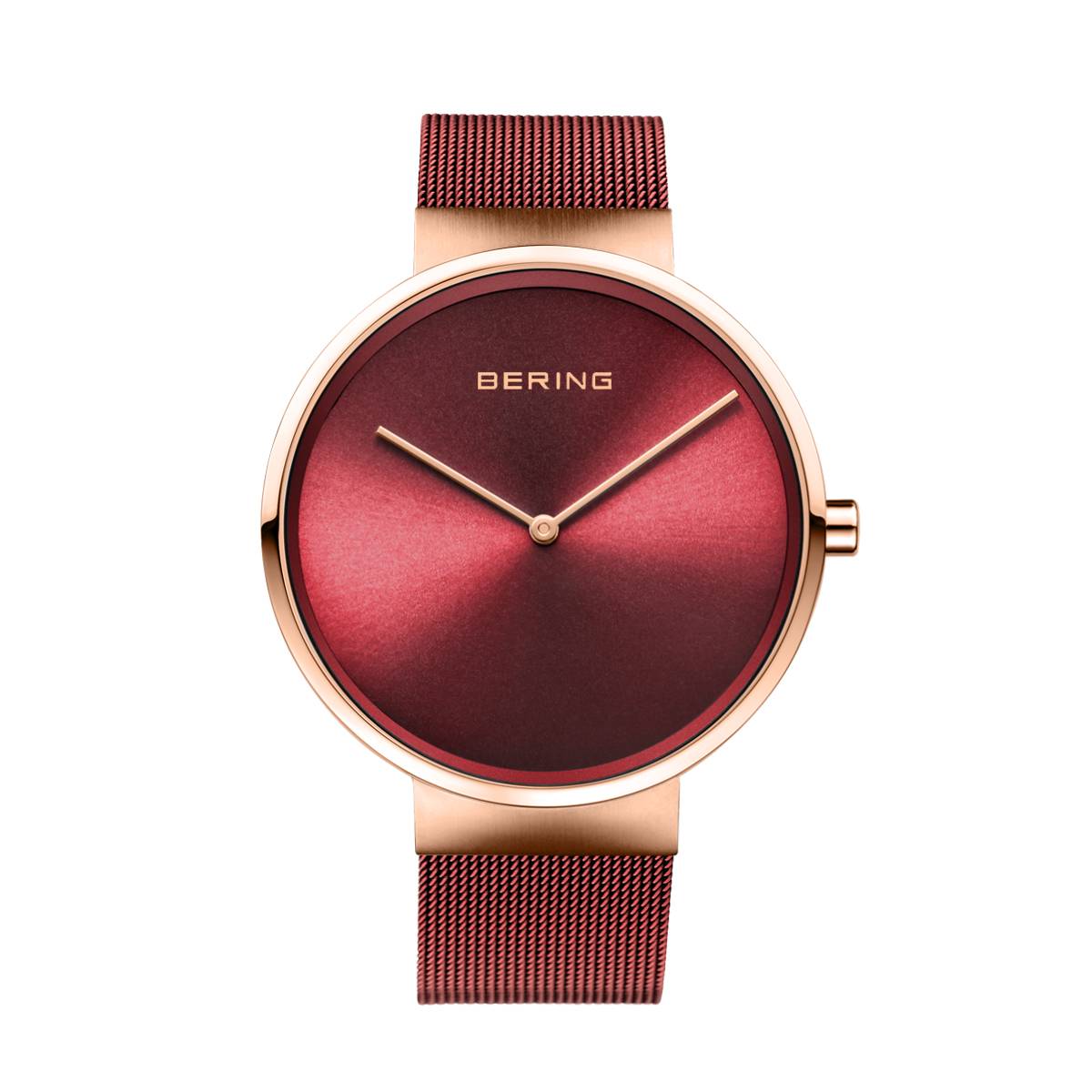 Bering Classic Polished Rose Gold Watch
