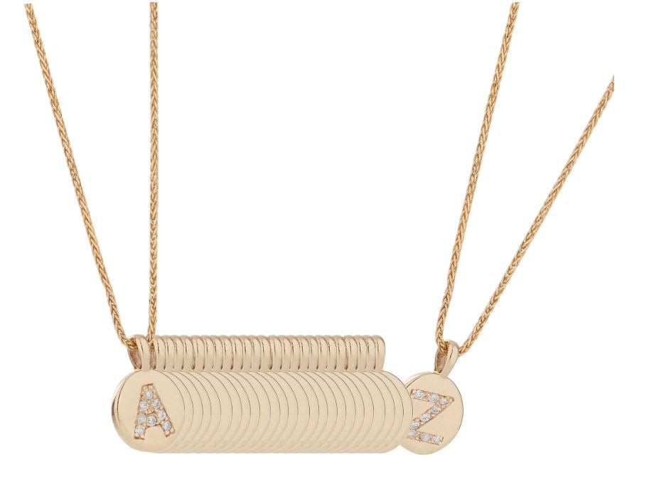 9ct Gold Diamond Cluster Initial Pendant