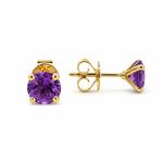 Amethyst Stud Earrings