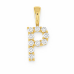 9ct Yellow Gold Initial P Slider