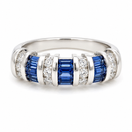 18ct White Gold Sapphire & Diamond Dress Ring