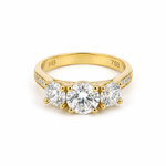 Three Stone Lab Grown Diamond Engagement Ring