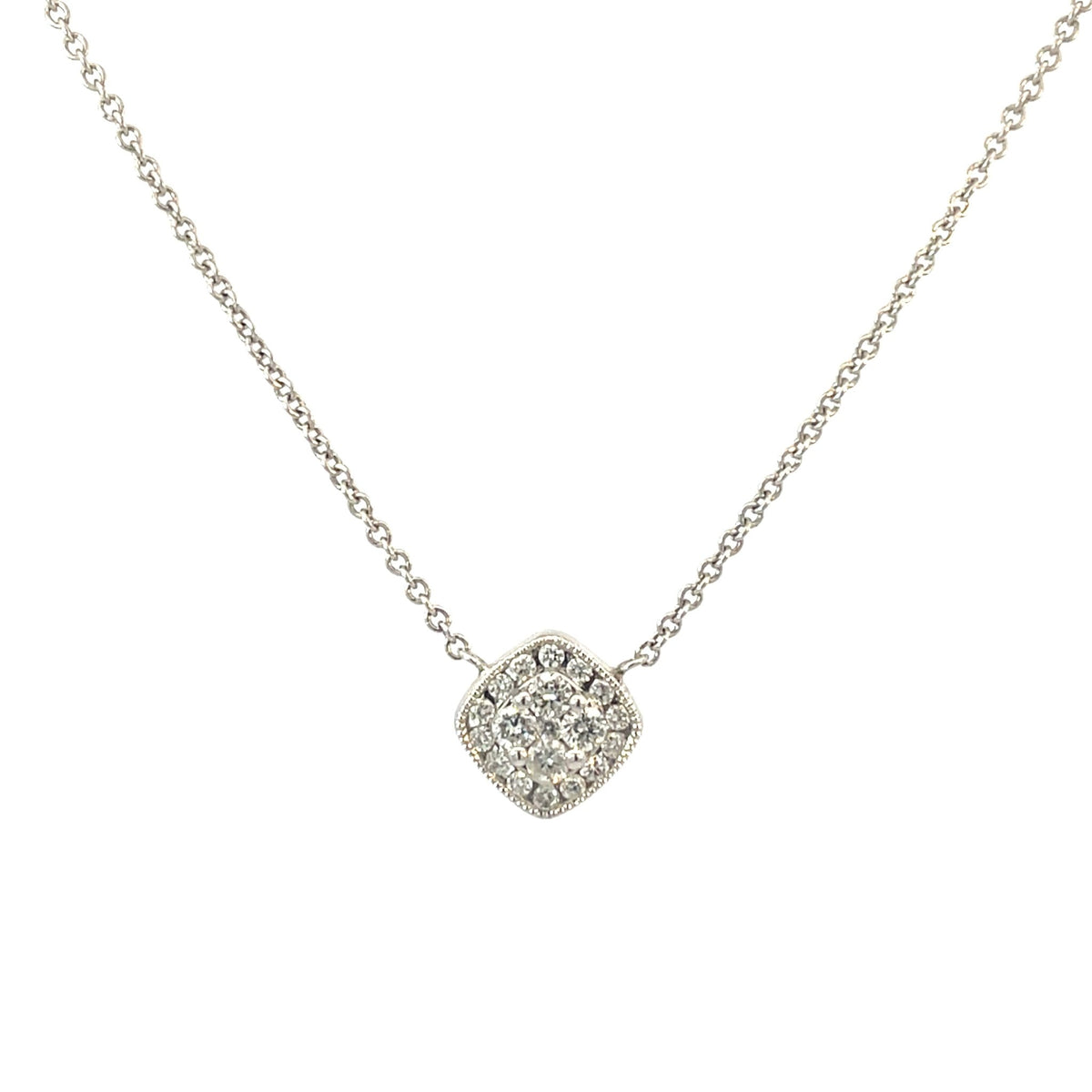 Diamond Cluster Necklace - Markbridge Jewellers