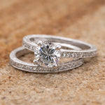 Diamond & Cubic Zirconia Engagement Ring Set - Markbridge Jewellers