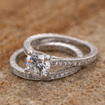 Diamond & Cubic Zirconia Engagement Ring Set - Markbridge Jewellers