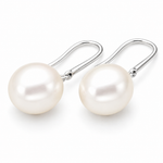 18ct White Gold Pearl Drop Earrings