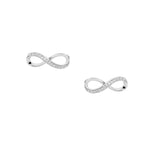 Sterling Silver CZ Infinity Earring - E380