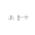 Sterling Silver Gold-Plated CZ Earring - E583