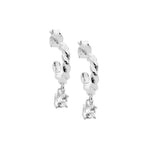 Sterling Silver Gold-Plated CZ Twist Earring - E587