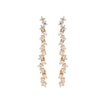 Sterling Silver Gold-Plated CZ Drop Earring - E588