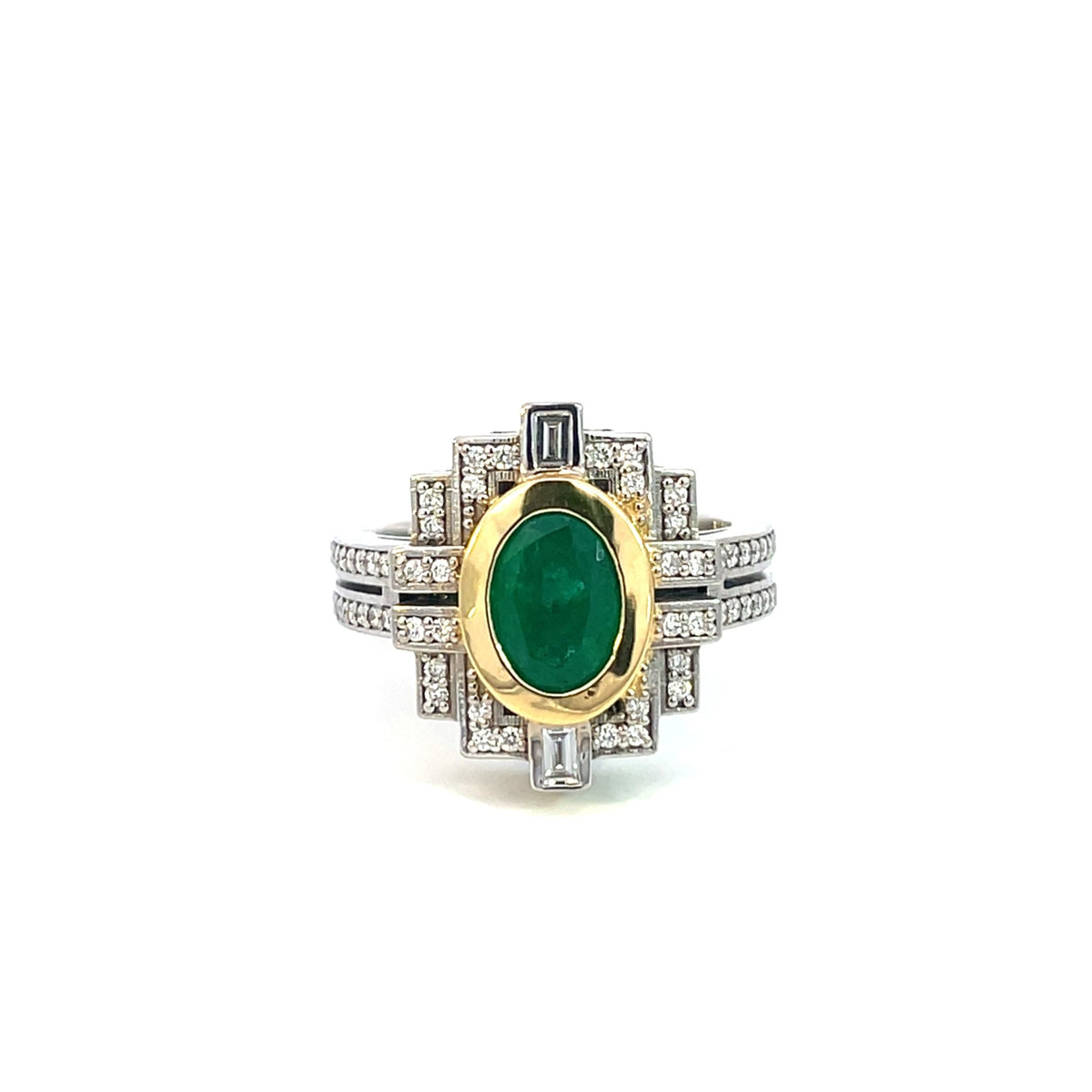 Emerald & Diamond Dress Ring - Markbridge Jewellers