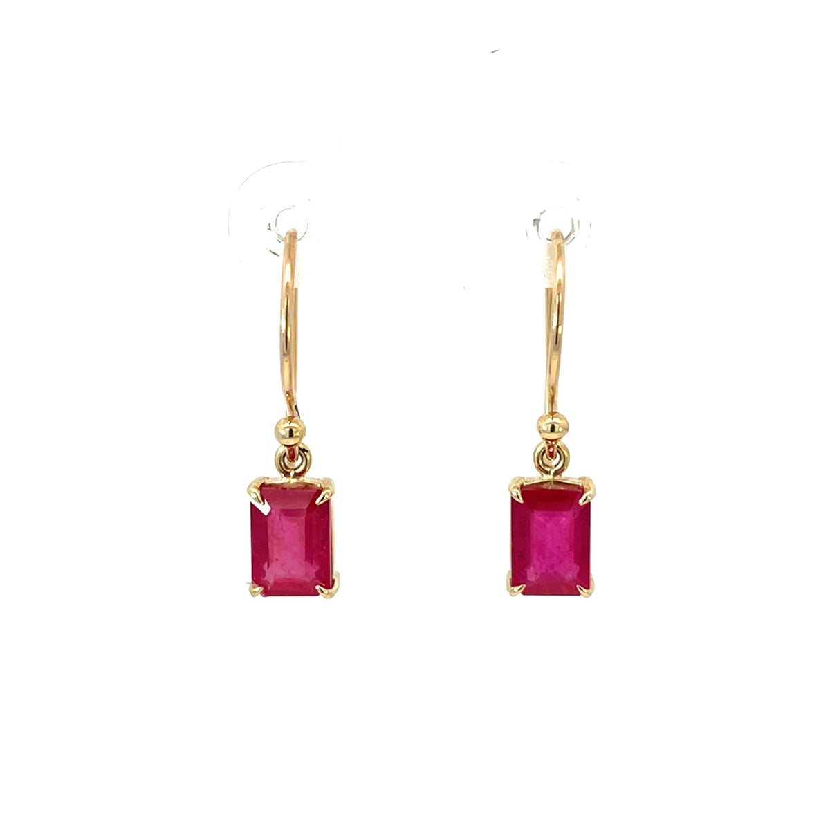 Enhanced Ruby Drop Earrings - Markbridge Jewellers