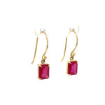 Enhanced Ruby Drop Earrings - Markbridge Jewellers