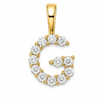 9ct Yellow Gold 0.13ct Initial Pendants