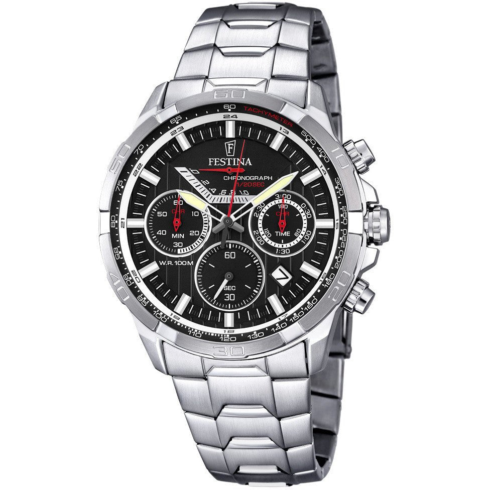 FESTINA Sport Chronograph Black/ Red Men's Watch - Markbridge Jewellers