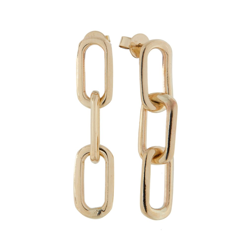 Gold Chain Drop Earrings - Markbridge Jewellers