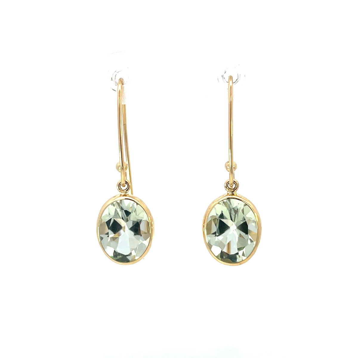 Green Amethyst Sharp Drop Earrings - Markbridge Jewellers