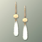 Green Amethyst & White Opal Earrings - Markbridge Jewellers