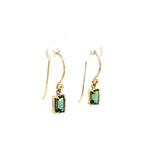 Green Tourmaline Drop Earrings - Markbridge Jewellers