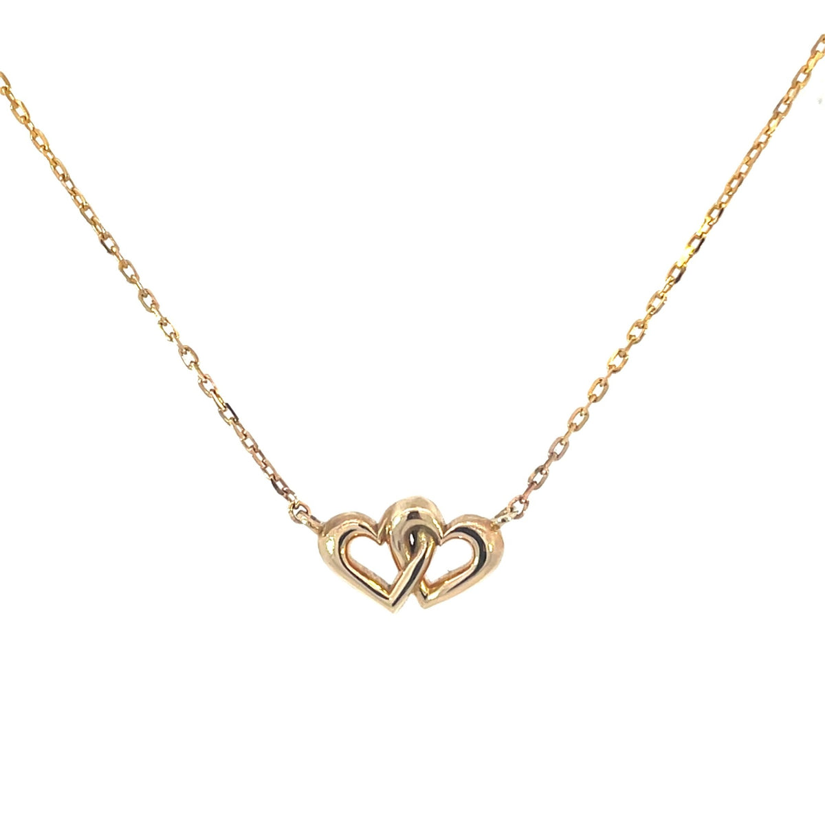 Interlocking Double Heart Necklace - Markbridge Jewellers