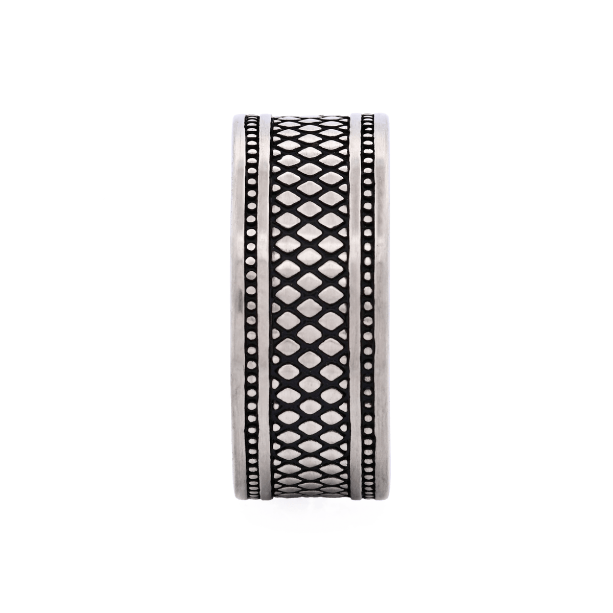Ion Plated Antique Gunmetal Stainless Steel Ring - Markbridge Jewellers