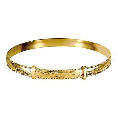 Ladies Engraved Expanding Bangle - Markbridge Jewellers