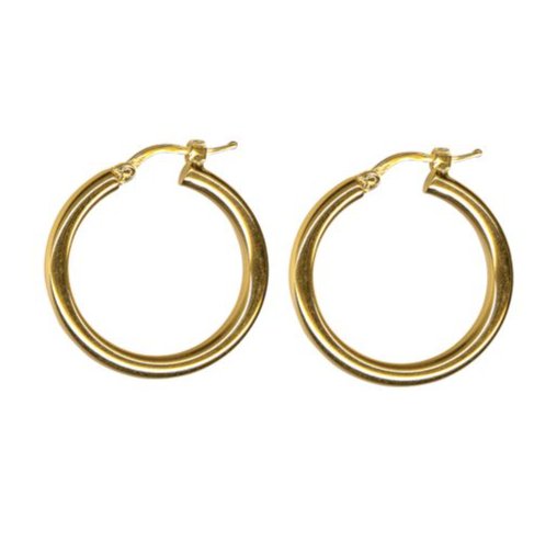 Medium Yellow Gold Hoop Earrings - Markbridge Jewellers