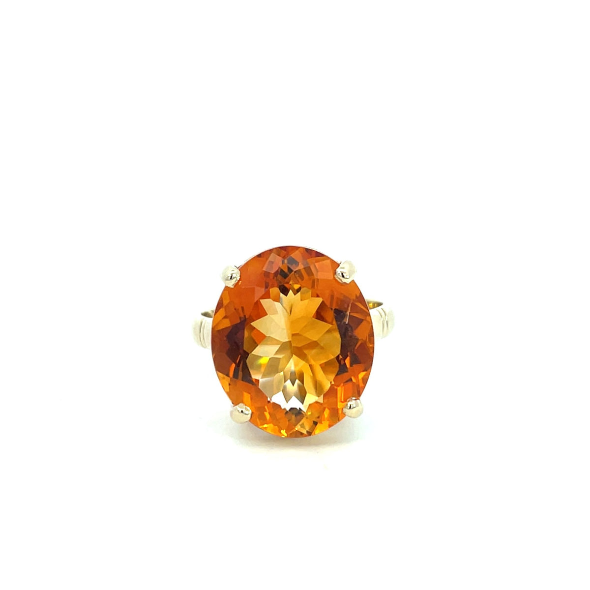Oval Citrine Dress Ring - Markbridge Jewellers