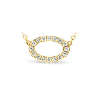 Oval Diamond Necklace - Markbridge Jewellers