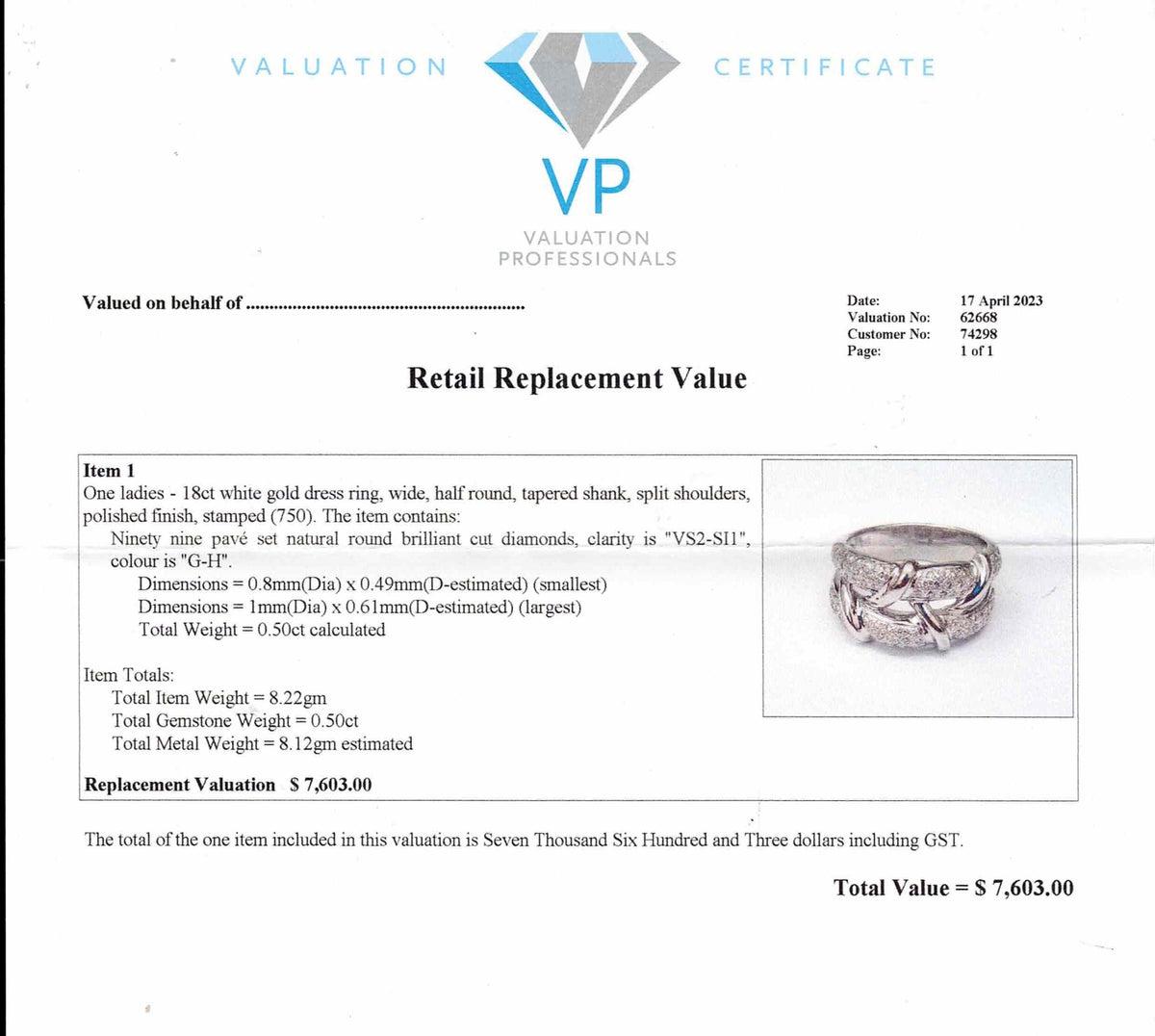 Pave Diamond Ring - Markbridge Jewellers