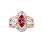 Pink Diamond & Toumaline Ring - Markbridge Jewellers