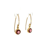 Pink Tourmaline Sharp Drop Earrings - Markbridge Jewellers