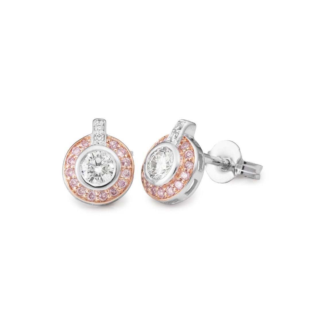 Pink & White Diamond Earrings - Markbridge Jewellers