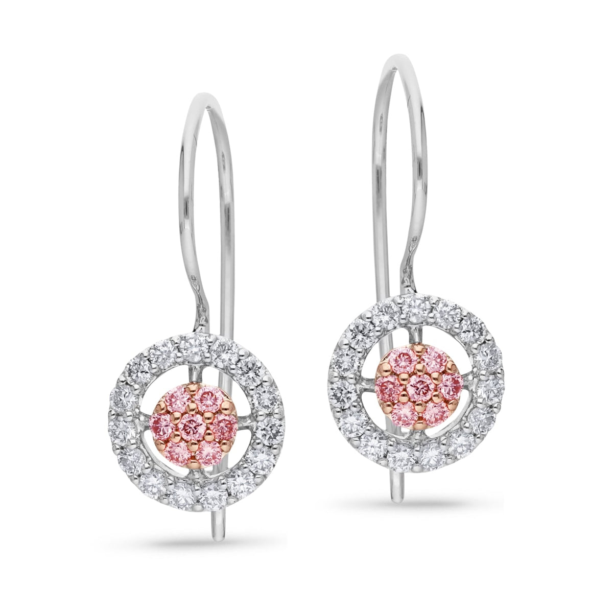 Pink & White Diamond Earrings - Markbridge Jewellers