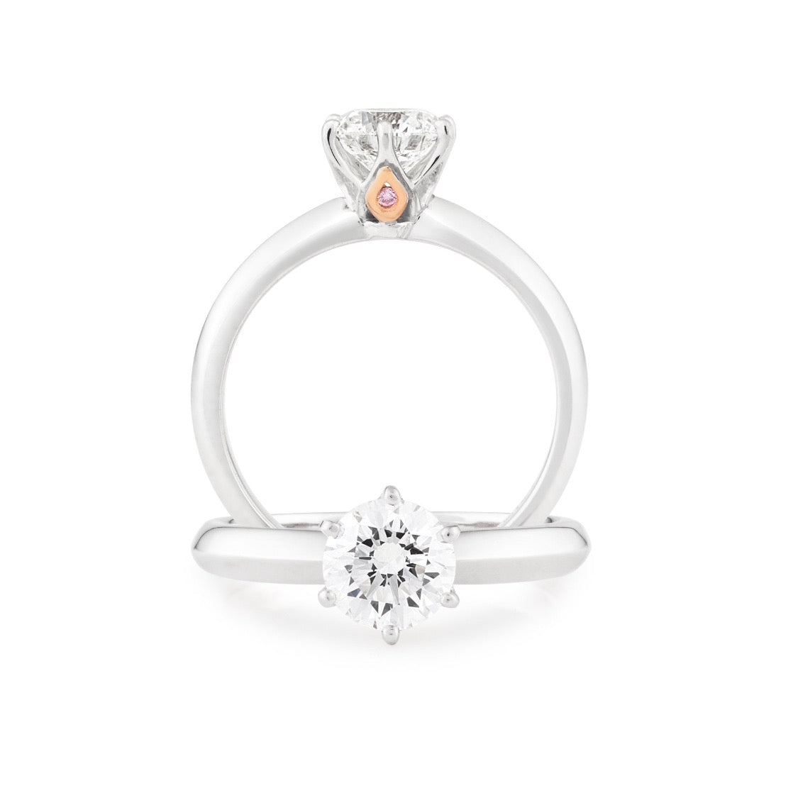 Pink & White Diamond Engagement Ring - Markbridge Jewellers