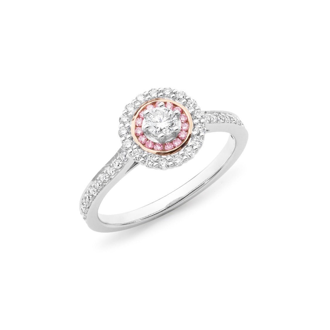 Pink & White Diamond Engagement Ring - Markbridge Jewellers