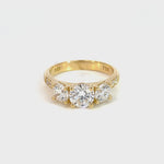 Three Stone Lab Grown Diamond Engagement Ring