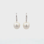 18ct White Gold Pearl Drop Earrings