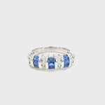 18ct White Gold Sapphire & Diamond Dress Ring