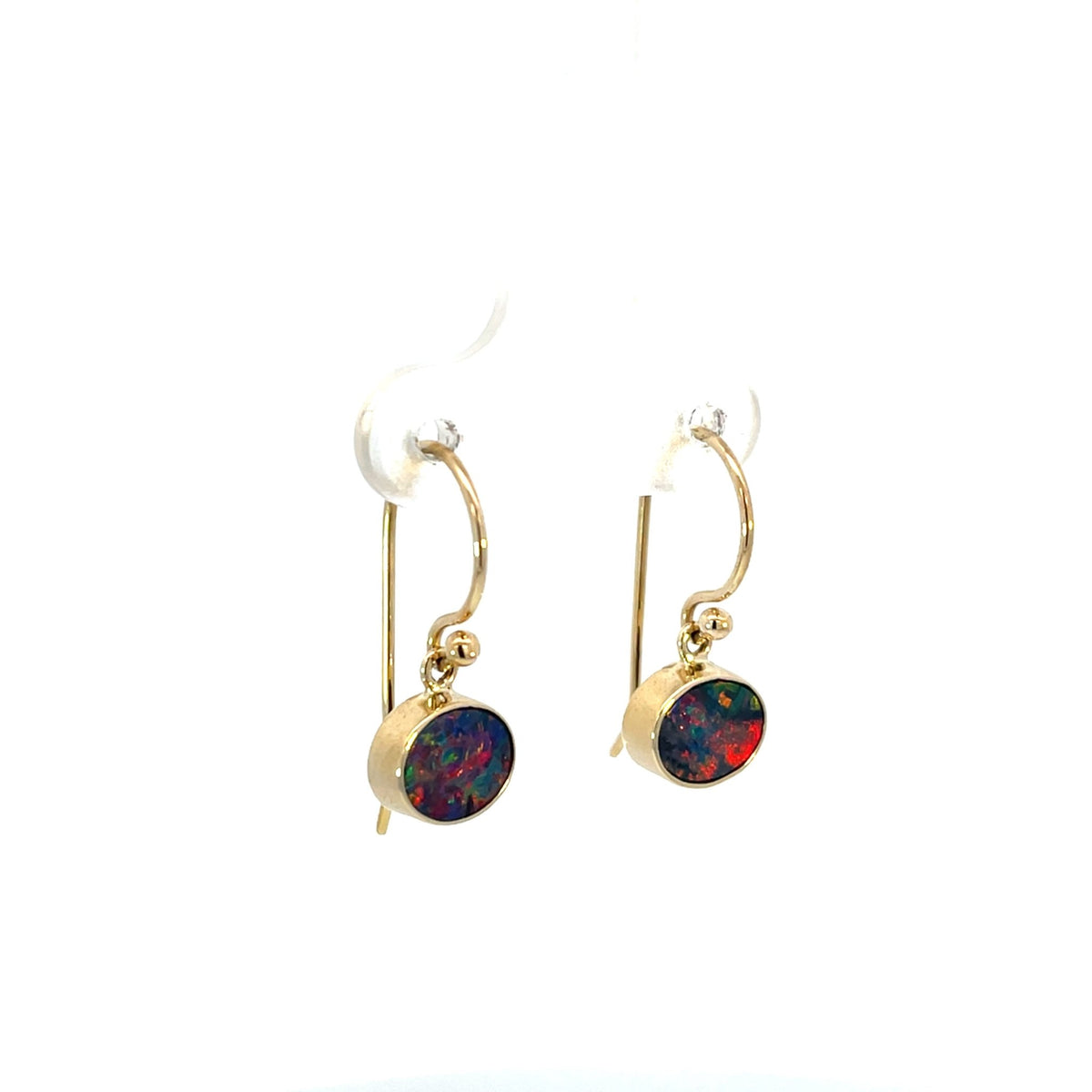 Round Opal Doublet Drop Earrings - Markbridge Jewellers