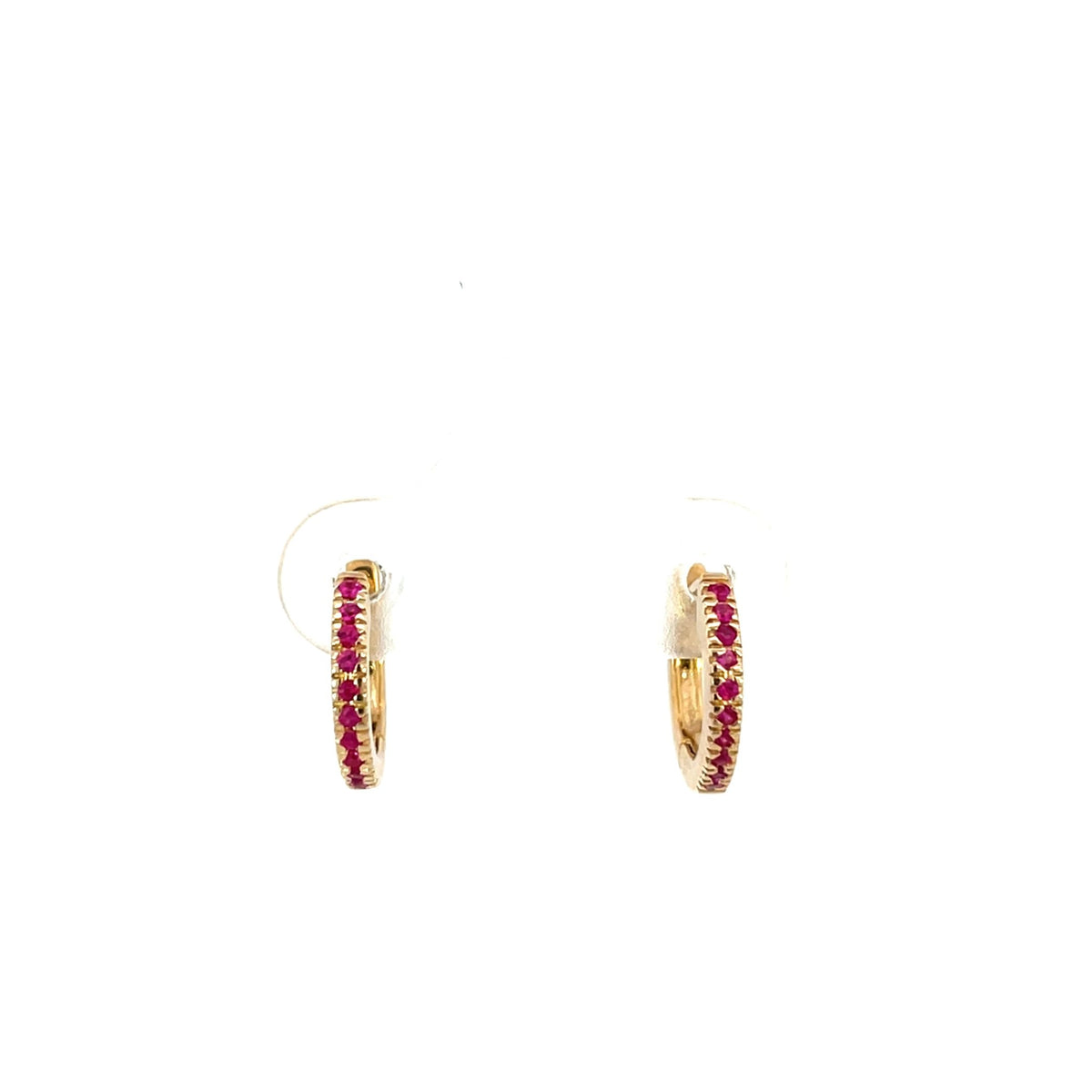 Ruby Huggie Earrings - Markbridge Jewellers