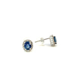 Sapphire & Diamond Stud Earrings - Markbridge Jewellers