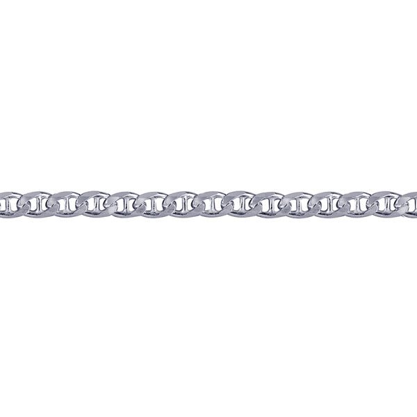 Silver Bevelled Anchor Diamond Cut Chain 3.80mm - Markbridge Jewellers