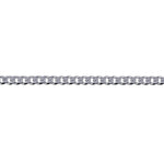 Silver Bevelled Curb Chain 3.20mm - Markbridge Jewellers
