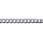 Silver Bevelled Curb Chain 6.80mm - Markbridge Jewellers