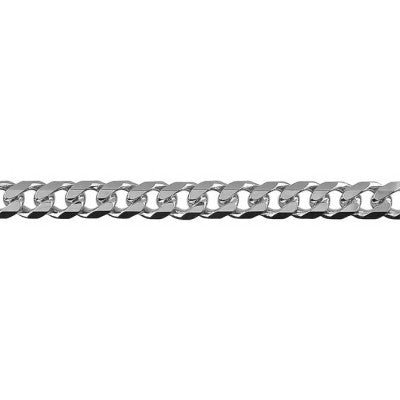 Silver Bevelled Curb Chain - Markbridge Jewellers