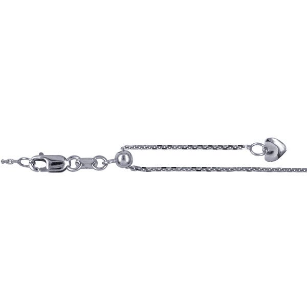 Silver Diamond Cut Cable Slider Chain 1.10mm - Markbridge Jewellers