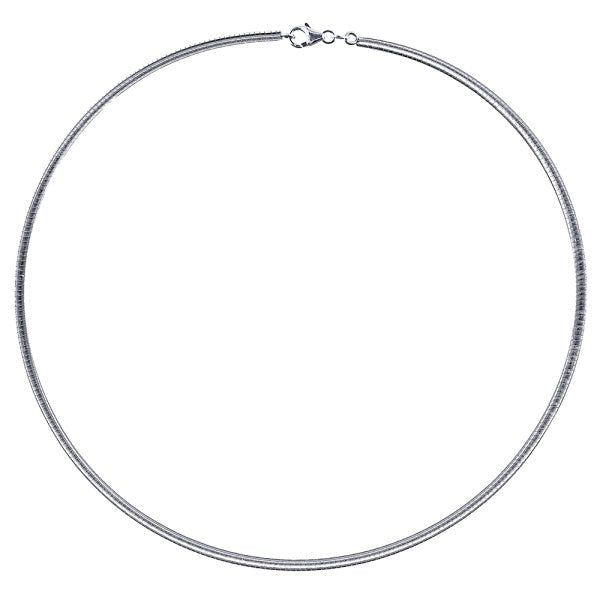 Silver Italian Oval Omega Chain 3.0mm - Markbridge Jewellers