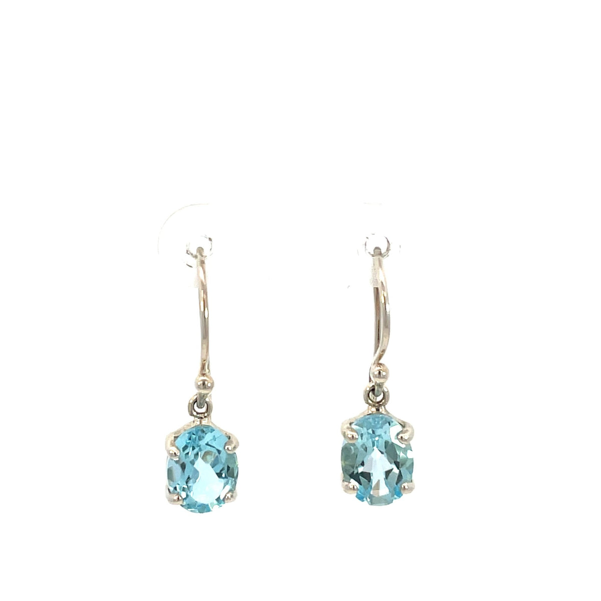 Silver & Topaz Drop Earrings - Markbridge Jewellers